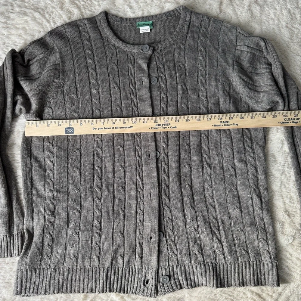 Sara Morgan Women's Sweater Cardigan Size xl GRAY Long Sleeve 100% acrylic - Picture 5 of 5